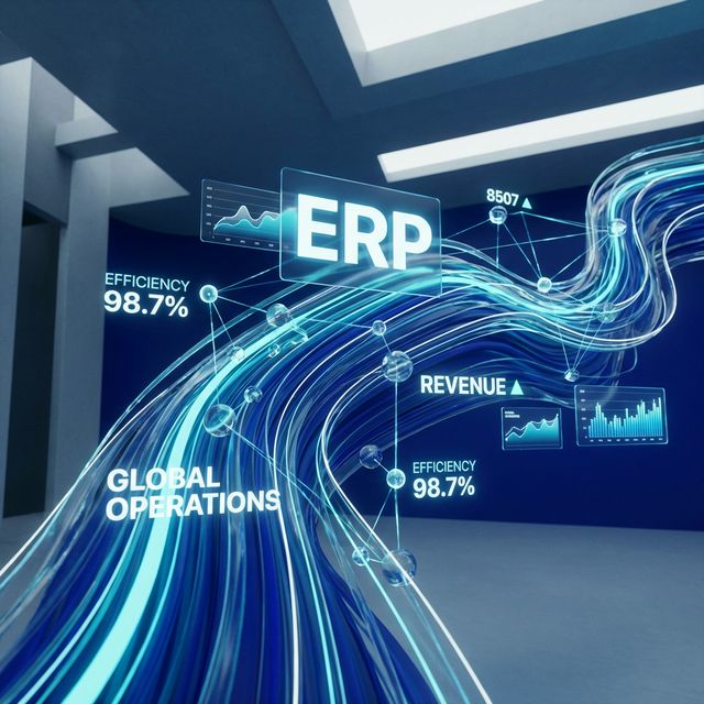 ERP System Dashboard Background